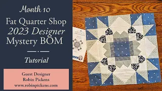 FQS Designer Mystery BOM Block 10 Crocus by Guest Designer Robin Pickens