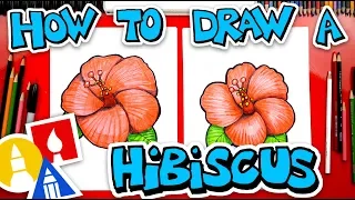 How To Draw A HIbiscus Flower Emoji 🌺