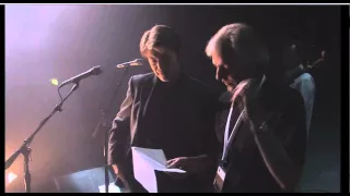 David Bowie with Dave Gilmour Albert Hall 2006