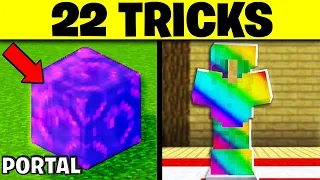 22 TRICKS in MINECRAFT um FREUNDE zu beeindrucken!