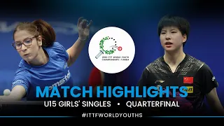 Bianca Mei Rosu vs Xiang Junlin | U15 Girls' Singles QF | ITTF World Youth Championships 2022