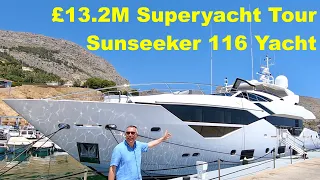 £13.2 Million Superyacht Tour : Sunseeker 116 Yacht