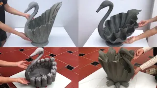 Top 4 duck-shaped cement pots that are extremely beautiful and easy to make, Craft ideas from cement