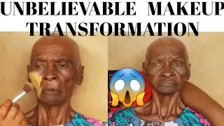 WATCH ME TRANSFORM THE OLDEST WOMAN IN MY COMMUNITY  #MAKEUPTRANSFORMATION