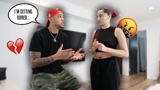 TELLING MY GIRLFRIEND THAT OUR LOVE LIFE IS BORING TO SEE HER REACTION!!