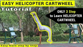 Easy Helicopter cartwheel tutorial | Only 3 Step to Learn Helicopter Cartwheel | #gymnastic #Dance