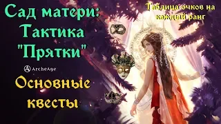 ArcheAge 6.5. Сад матери - основные квесты и глобальные прятки. Сколько очков надо на каждый ранг?!