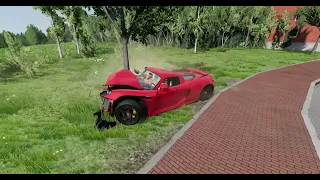 Paul Walker's Porsche Carrera GT crash recreation - BeamNG.drive