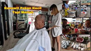 Esok Ke Kalimantan Bapa&Adik Gunting Rambut // Meriah Suasana Awal Pagi Pasar Kanowit //