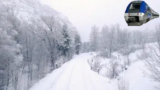 ★ 4K 🇫🇷 Briançon - Veynes-Dévoluy cab ride, France [12.2022] Führerstandsmitfahrt