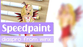 Drawing DIASPRO from WINX CLUB in My Style | Marker Speedpaint | iiKiui