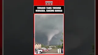 Tornado Tears Through Nebraska, Causing Severe Damage In Omaha Suburbs | #shorts