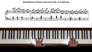 Beethoven Cadenza from Piano Concerto No. 3, Op. 37 Piano Tutorial