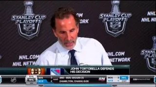 John Tortorella Straight Talk on why he Benched Brad Richards  May 23 2013