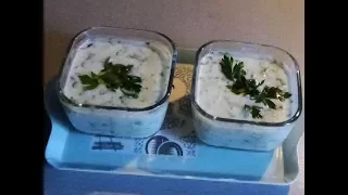 Джаджик. Холодный суп из йогурта и свежего огурца. Турецкая кухня.  Turkish cuisine cold soup.