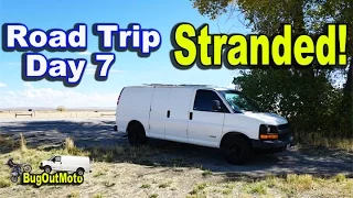 Stealth Camper Van Trip DAY 7 - Stranded - Bad News - Ghost Lights - Moab Utah