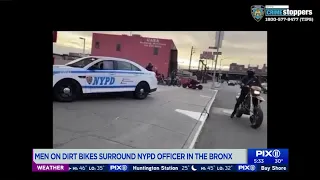 Officers swarmed by bikers at Bronx gas station