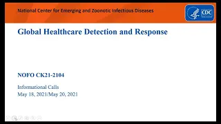 Funding Opportunity: Global Healthcare Detection and Response