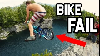 RIDING A BIKE OFF MASSIVE CLIFF!  (70 ft)