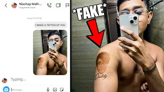 I PRANKED YOUTUBERS with a FAKE TATTOO OF THEM🙈