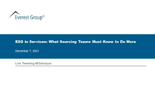 On-demand Webinar | ESG in Services: What Sourcing Teams Must Know to Do More