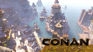 Conan Exiles: Huge Pirate City on The Isle Of Siptah (Speed Build)