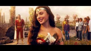Shazam Fury Of The Gods Wonder Woman Scene and Justice League Easter Eggs