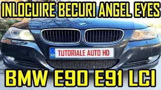 BMW E90 E91 LCI Inlocuire Becuri Angel Eyes - Led Marker H8 120w