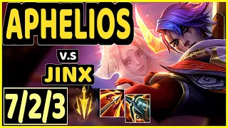 APHELIOS vs JINX - 7/2/3 KDA BOTTOM ADC GAMEPLAY - KR Ranked MASTER