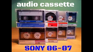 audio cassette sony  86- 87