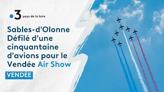 Sables-d'Olonne : défilé d'une cinquantaine d'avions pour le Vendée Air Show