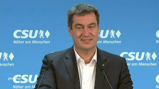 Pressekonferenz mit Markus Söder nach der Sitzung des CSU-Parteivorstands am 04.11.19