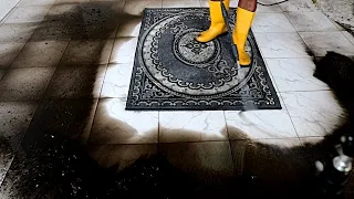 Flooded Muddy Dirty Carpet Cleaning Satisfying Rug Cleaning ASMR