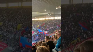 FC Basel in Bern - Auswärtsfans Support nach 1:0 Rückstand