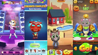 My Talking Tom 2 vs My Talking Angela 2 vs Talking Tom Gold Run vs Talking Tom Farts Gameplay