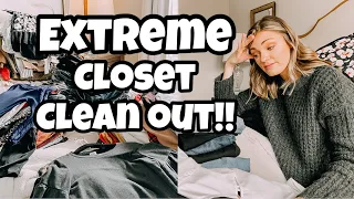 EXTREME Closet Clean Out and Organization! | Following Marie Kondo's Method!!