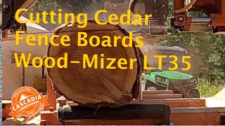 Cutting Cedar Fence Boards - Wood-Mizer LT35HD