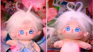 Uni Plush Doll Unboxing & Cotton Doll Heart-shaped Hairstyle Tutorial. 💖