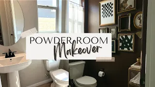 *Extreme* Powder Room Make Over | Moody, Eclectic and Modern