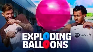 🎈💥💥🎈 BOOM! HILARIOUS EXPLODING BALLOONS CHALLENGE | Kounde vs Iñigo Martínez 🤣🤣