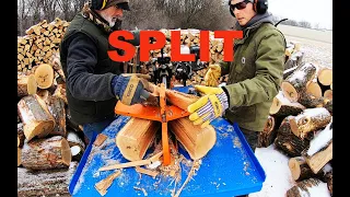 SPLITTING Firewood with Bo and the Eastonmade ULTRA