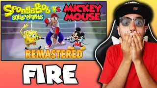 Spongebob vs Mickey Mouse Remastered - Cartoon Beatbox Battles (Verbalase) | Reaction!