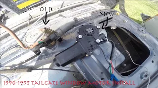 1990-1995 Toyota 4 Runner - Tailgate Window Motor Install