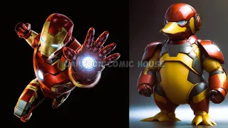 PSYDUCK but SUPERHERO & VILLAINS Version #marvel #cartoon #pokemon