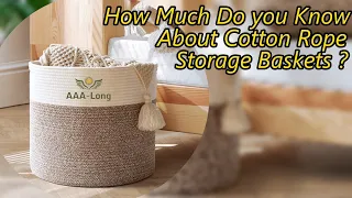 How Much Do You Know For Cotton Rope Storage Baskets, Cotton Rope Laundry Hamper and Toys Baskets