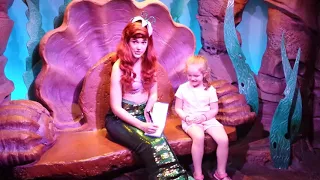 Meeting Disney princess Ariel in her Grotto at Magic kingdom