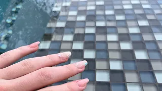 ASMR Pool tile tapping 🩵🩵