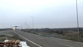 Обстрел Ясиноватской развязки / Shelling Yasinovatskiy interchange