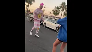 Machine Gun Kelly (mgk) and His daughter Casie Adorable sword fight for fathers day!