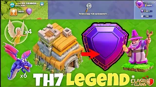 Th7 Legend League 💜5014🏆 Attacks Using Apprentice Warden/Th7 Best 🏆Pushing Strategy/Th7vsTh10 2 Star